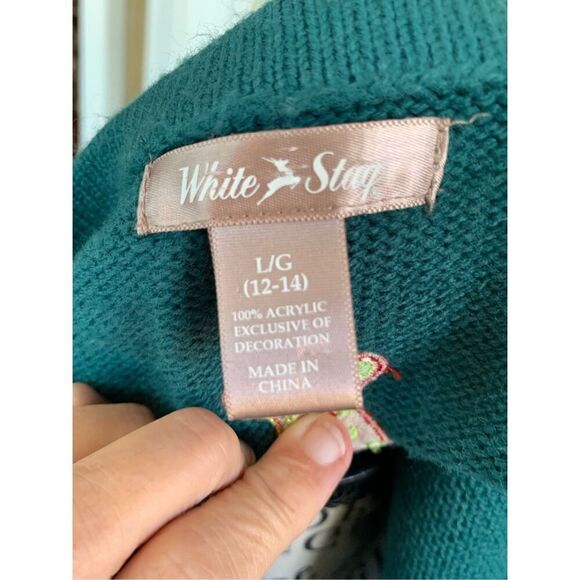 White Stag Skiing Snowman L Xmas Sweater Vest - Picture 4 of 7